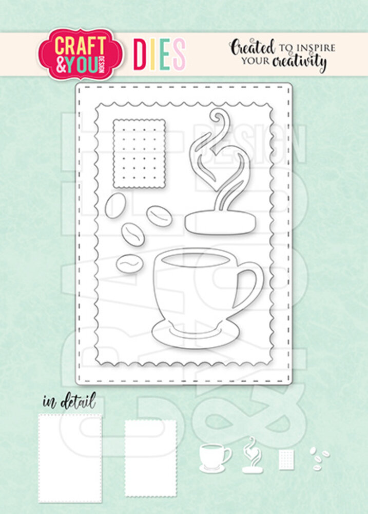 Craft&You ATC Frame with Cup of Coffee Dies - zum Schließen ins Bild klicken